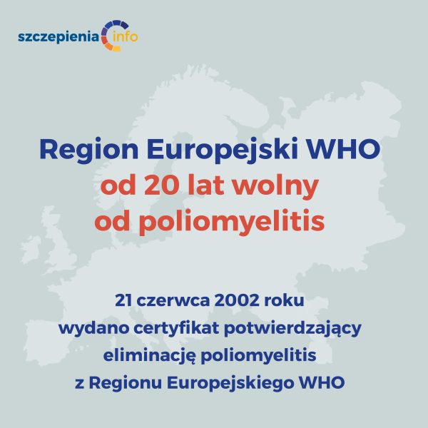 Region Europejski WHO od 20 lat wolny od poliomyelitis